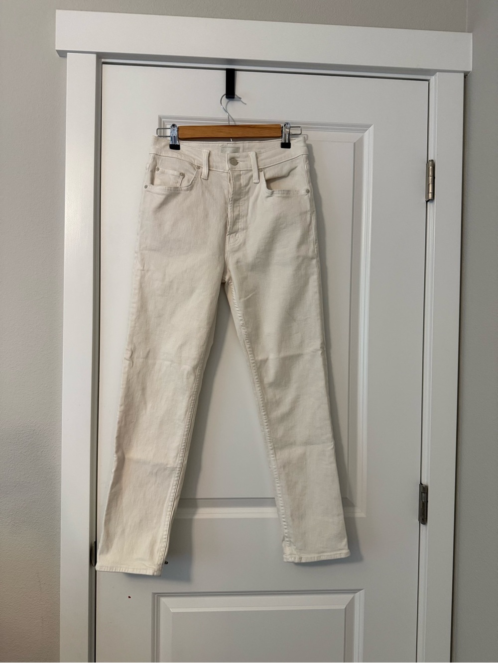 MOTHER Off-White High-Rise Jeans